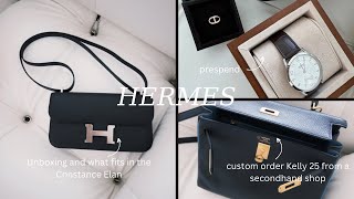 Hermes Constance Elan unboxing  what fits in Constance Elan new version 2024 [upl. by Allyn]