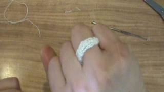 COMO TEJER ANILLO BASE CON GANCHILLO CROCHET [upl. by Dlonyar]