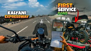 RE HIMALAYAN 450 তে FIRST SERVICE DONE AFTER 500KM  LATEST UPDATE OF KALYANI EXPRESSWAY [upl. by Ettevets236]