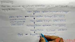 Give an account of primate evolution upto the appearance of Dryopithecus  CLASS 12  EVOLUTIO [upl. by Caine]