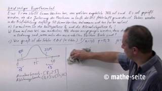 Beidseitiger Hypothesentest über Normalverteilung berechnen Beispiel 1  W2007 [upl. by Pearline]