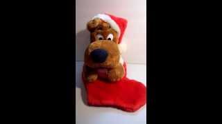 Animated Musical Plush Santa Scooby Doo Stocking Sings Christmas Songs 21quot Gemmy [upl. by Cerallua]