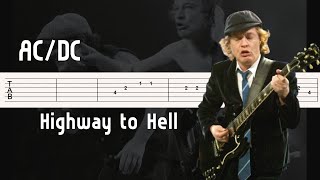 ACDC  Highway to Hell Guitar Tutorial Tab [upl. by Ecilahs324]