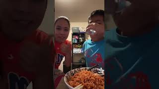 Spicy noodle challenge 🫣 [upl. by Carlick]