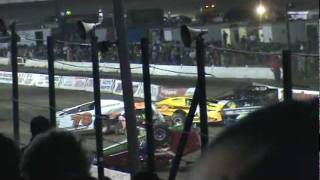 Lebanon Valley Speedway NY Crash Roll over August 132011 Sportsman Modified [upl. by Waterman]