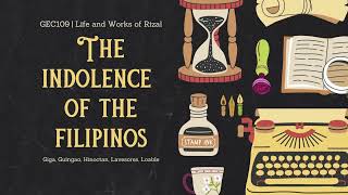 The Indolence of the Filipinos  GEC lecture [upl. by Yenolem]