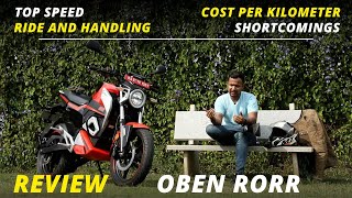 Oben Rorr Electric Bike Review  How Fast [upl. by Eniwtna551]