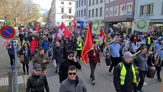 Kundgebung  Demo Winterthur 2622022 [upl. by Ainer]