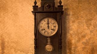 OLD Grandfathers Clock SLOW with sound version 3 [upl. by Eninej]