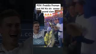 Freddie freeman grand slam reaction🔥🔥🔥 baseball grandslam freddiefreeman dingers subscribe [upl. by Drugge930]