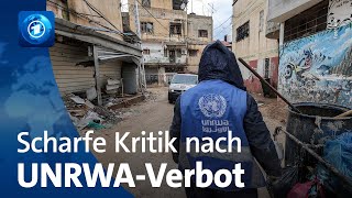 UN warnen vor Folgen Kritik nach Verbot der UNRWAArbeit in Israel [upl. by Rhiana]