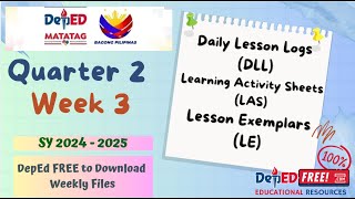 DepEd FREE FILES  Quarter 2 Week 3 DLL LE LAS [upl. by Gut]