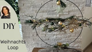 DIY Loop weihnachtlich modern dekoriert [upl. by Bein]