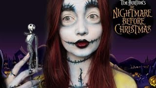 Halloween Series  Nightmare Before Christmas Sally Makeup [upl. by Asilad513]