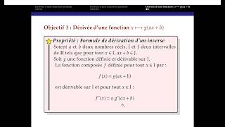Dérivée dune fonction composée [upl. by Aramat]