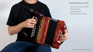 For Sale Hohner Erica in GC  New Reeds  New Bellows  Accordion Doctor [upl. by Bleier169]