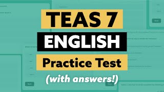 TEAS 7 English Practice Test  ATI TEAS 7 English Review  Every Answer Explained [upl. by Ardyaf]