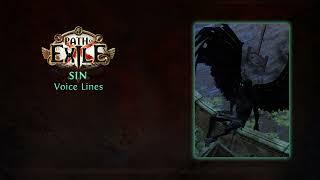 Path of Exile  Sin Voice Lines  In Game Quotes [upl. by Arikal]