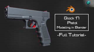 Blender  Glock 17 Pistol Modelling  Full Tutorial [upl. by Erodasi504]