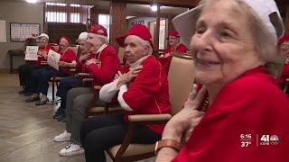 Primrose Retirement Community seniors stay active involved with Swag Surfin dance [upl. by Stochmal]