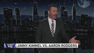 Jimmy Kimmel lashes back at Aaron Rodgers over QBs comments about Epstein List [upl. by Tugman]