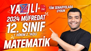 12SINIF Matematik 1DÖNEM 2YAZILI Hazırlık  20232024 Güncel Yazılı Formatı📂PDF [upl. by Buroker297]