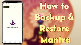 How to use Backup amp Restore in Mantra Repeater  Mantra Repeater mantrachanting mantra howto [upl. by Sandler]