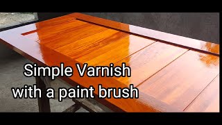 Simple Varnish Using A Paint Brush  DIY How to Varnish a Solid Wood Door [upl. by Candie]