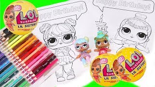 LOL Dolls Coloring and Glitter Glue  Toys and Dolls Fun Activities for Children  Sniffycat [upl. by Hayashi]