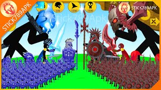 GIANT BOSS ICE XIPHOS SPEAROS VS DARK FINAL BOSS DEMON SPARTAN  Stick War Legacy Mod  Stick789Apk [upl. by Evelyn]