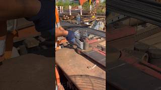 Shaping 10mm Steel Rods Precision Bending for Concrete Construction [upl. by Akceber]