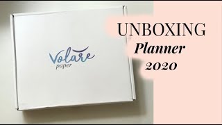 RECEBI O PLANNER 2020 DA VOLARE PAPER  UNBOXING [upl. by Nonnahsed736]