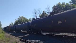 CSX 4045 Leads 4018 North to Niagara Falls on A Very Short Yard Transfer [upl. by Eednarb866]