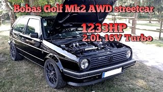 Brutal Golf Mk2 1233HP 16V Turbo Acceleration from Boba Motoring FULL VIDEO 2015 [upl. by O'Driscoll]