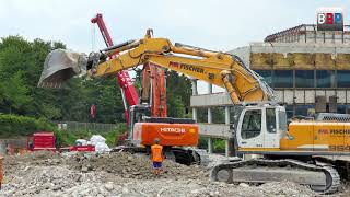 BIG LIEBHERR R 964C Demolition Site  Abbruch Wüstenrot Kornwestheim 07062018 1 [upl. by Nedra]