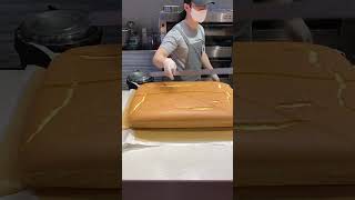 Giant Original Jiggly Cake Cutting  shortsvideo [upl. by Sabina]