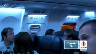 Sunwing Passenger Jumps off Plane [upl. by Ayekat]