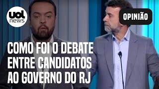 Debate na Globo Cláudio Castro x Marcelo Freixo veja como foi o embate entre candidatos no RJ [upl. by Rehpitsirhc]