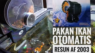 Automatic Fish Feeder Alat pakan ikan otomatis resun AF 2003 [upl. by Nuoras848]