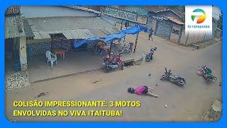 Acidente em Itaituba Colisão entre Três Motos no Viva Itaituba [upl. by Allsun]