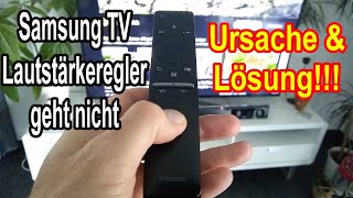 Samsung Smart TV Fernseher reagiert nicht auf Lautstärke  Fernbedienung Lautstärke geht nicht [upl. by Esilenna740]