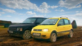 Fiat Panda 4x4 vs Range Rover  Fifth Gear [upl. by Ainel188]