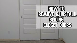 How to remove and install sliding closet doors DIY video closetdoors slidingdoors [upl. by Lockwood]