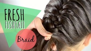 Trenza espina de pescado Completa  French fishtail braid [upl. by Ihc]