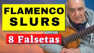 Slurs 8 Falsetas With tab Flamenco guitar technique lesson [upl. by Niawat]