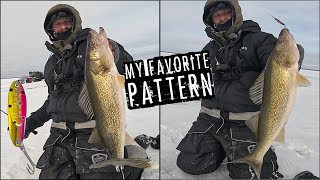 My FAVORITE Ice Fishing Pattern for BIG Walleyes [upl. by Nileuqaj]