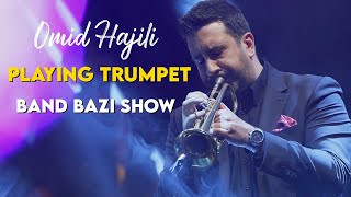 Omid Hajili  Playing Trumpet  Band Bazi Show [upl. by Naashom]