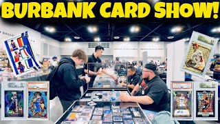 BUYING AND TRADING SPORTS CARDS AT THE BURBANK CARD SHOW 💰 [upl. by Jarrod]