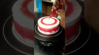 Now strawberry cake design thegeetagurjar youtubeshorts cakedecoration shortvideo short [upl. by Yeneffit]