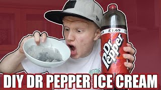 DIY HOW TO MAKE DR PEPPER ICE CREAM [upl. by Nylad]